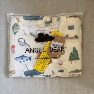 Angel Dear White Pajama Set with Outdoor Print